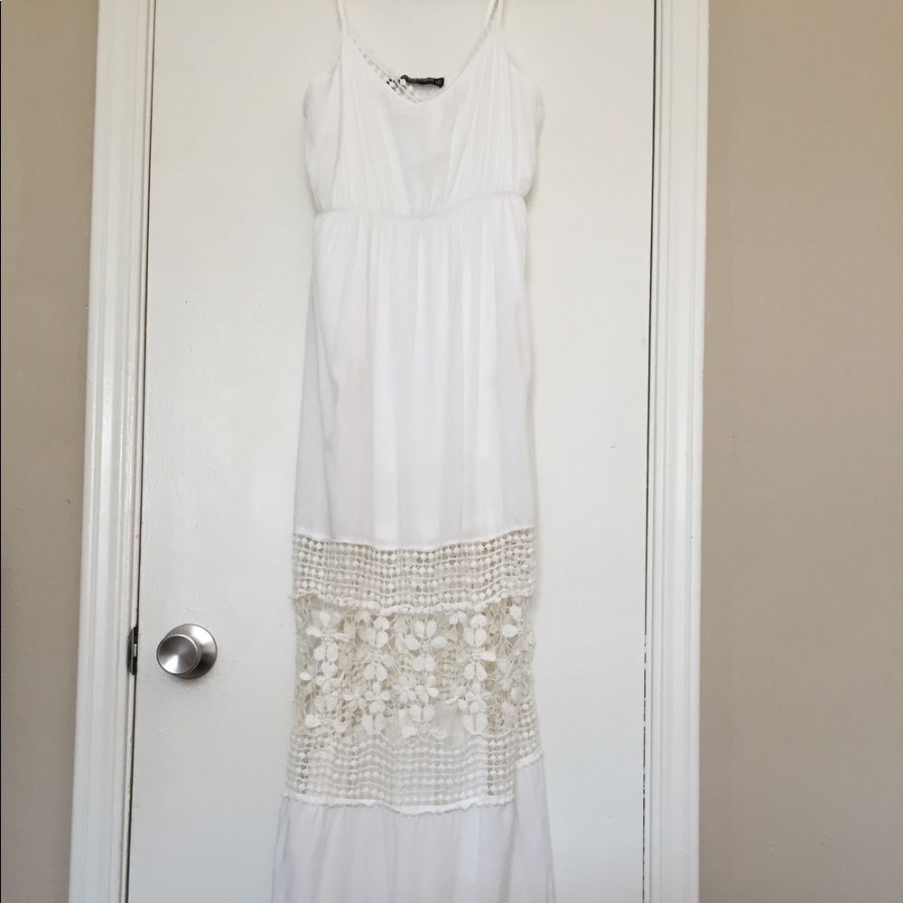 White Lacey Maxi Beach Dress